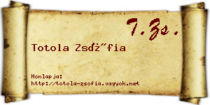 Totola Zsófia névjegykártya