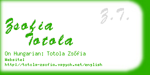 zsofia totola business card