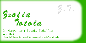 zsofia totola business card